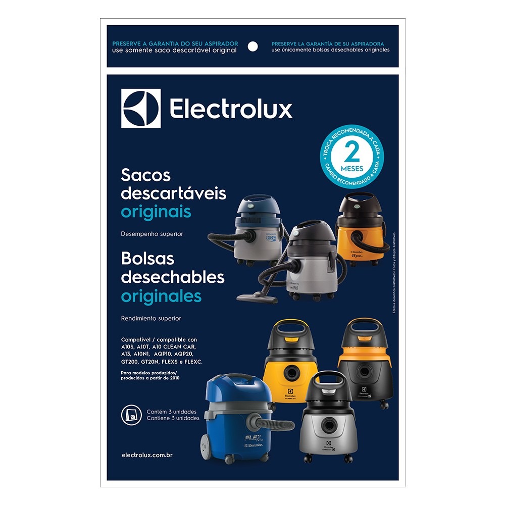 SACO PARA ASPIRADOR ELECTROLUX A10/A13/AQP10 DEPOIS DE 2010 ORIGINAL